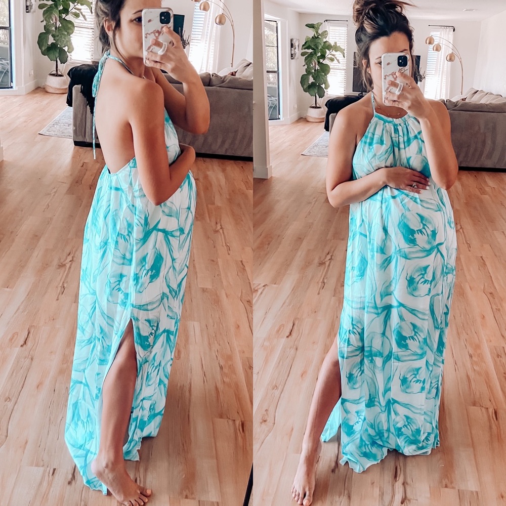 Red dress boutique open back maxi dress